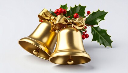 christmas bells on white background