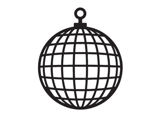 disco ball logo silhouette vector, disco ball logo icon silhouette vector, glittering disco ball silhouette vector illustration, disco ball with stars logo silhouettes vector on a white background