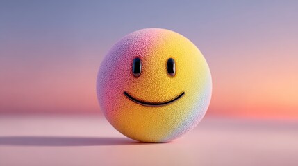 Rainbow Gradient Plush Emoji Ball | World Emoji Day Chromatic Dreamscape