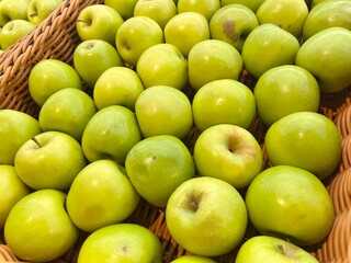 Fresh green apples form farmer