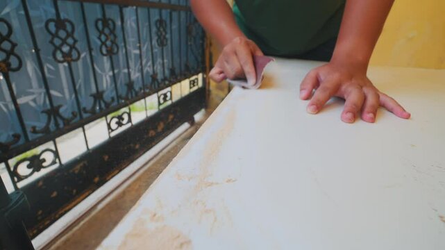Sanding a Wooden Surface for Smooth Finish