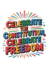 Typography T-Shirt Design On Constitution Day Quote