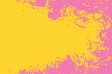Grunge texture background. Abstract pink brush stroke texture on yellow background. Creative rough modern texture for banner, website, ads, presentations, poster, cover design