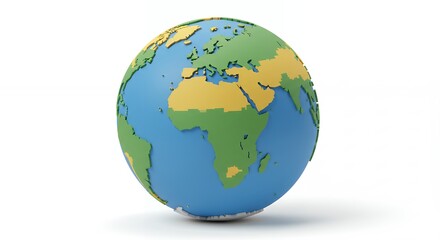 Fototapeta premium Detailed world map sphere