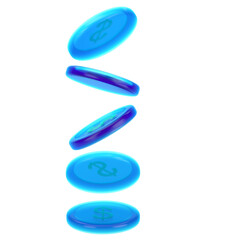 blue coins, blue chips