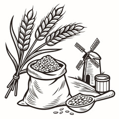 vector illustration of bread