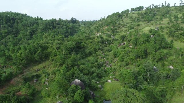 Drone video of Meghalaya's natural beauty.