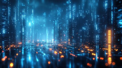 Futuristic Digital Cityscape Technology Background technology digital futuristic cityscape city data