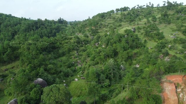 Drone video of Meghalaya's natural beauty.
