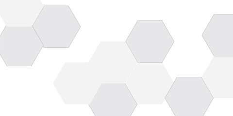 Abstract white soft hexagon concept design abstract technology background vector. White 3D futuristic honeycomb mosaic white background. 