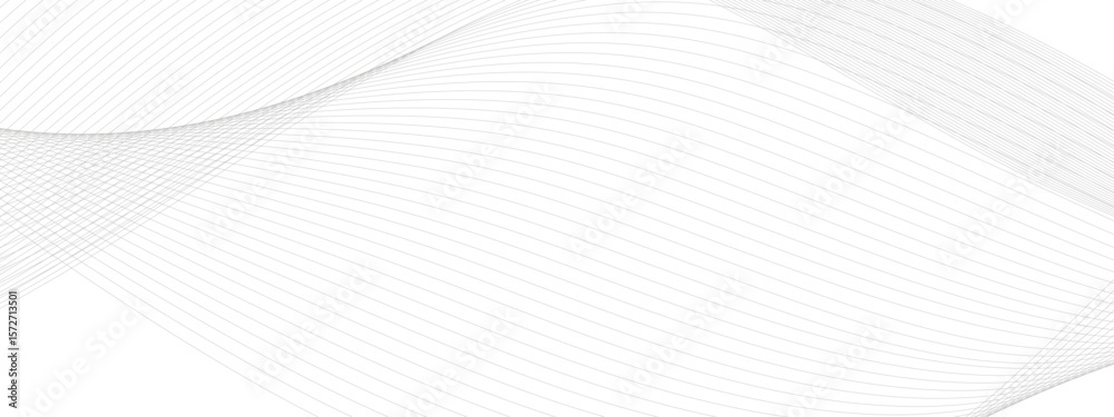 Poster Abstract frequency sound wavy, twisted curve lines with blend effect. Technology abstract wavy curve lines on transparent background.  Abstract business wave curve lines background. Vector 