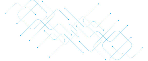 Vector minimalist geometric technology and digital connection design