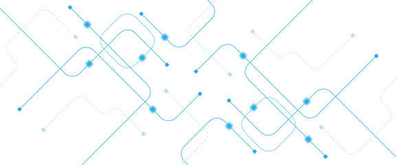 Fototapeta premium Abstract futuristic technology background. Technology background with crossed lines and dots.