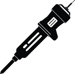 Fototapeta premium electrical tester screwdriver vector black silhouette