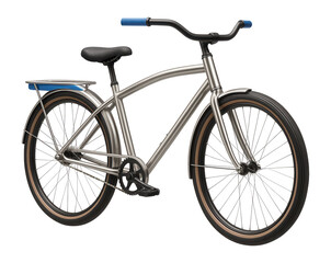 Fototapeta premium Single-speed cruiser bike with wide handlebars and a rear luggage rack