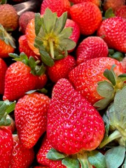 strawberries on the market