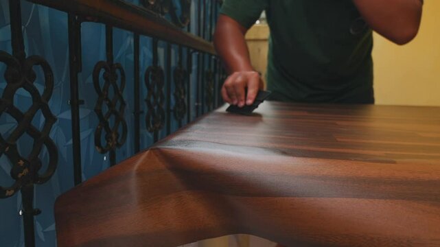 Applying Finish to Wooden Surface