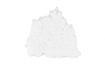 white polystyrene packaging material piece isolated on white or transparent png