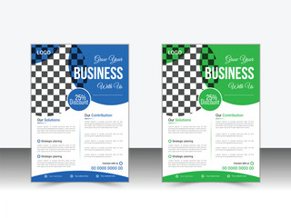 Corporate business flyer design template or modern business flyer design template