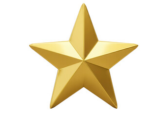 Obraz premium A gleaming gold star represents excellence, achievement, and toptier quality isolated on transparent background