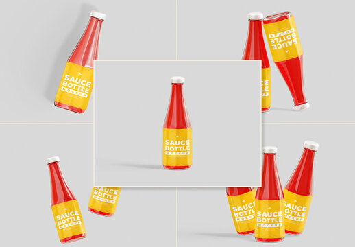 Sauce Bottle Mockup