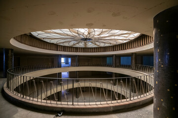 Abandoned Art Deco Interior with Urban Decay