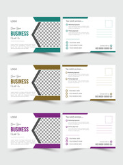 Post card design template for promotion