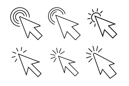 set of vector icon set mause cursor