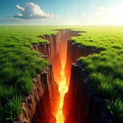 Earthquakes and lava in various forms And the ground conditions in different air