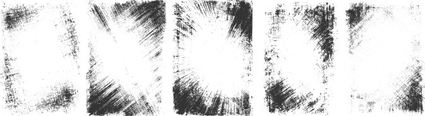 set of grunges Grunge textures set. Distressed Effect. Grunge textured effect. Vector illustration. transparent background 