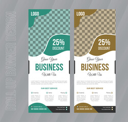 Roll up banner design template