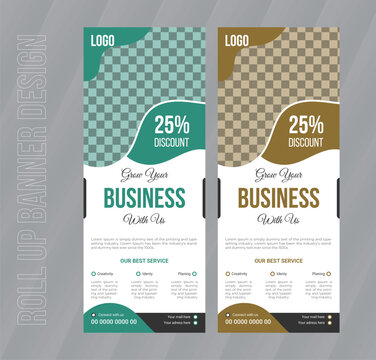 Roll up banner design template
