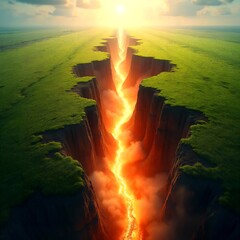 Earthquakes and lava in various forms And the ground conditions in different air