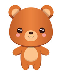 Orange Brown Bear Cub Cream Paws