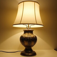 lamp on the table