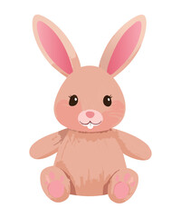 Charming Plush Bunny Toy Illustration