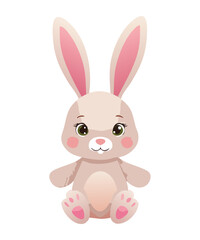 Adorable Plush Rabbit Toy Artwork