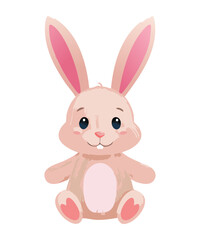 Charming Plush Rabbit Toy Illustration