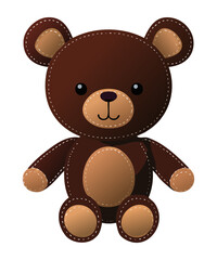 Classic Dark Brown Teddy Bear Image