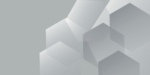 Obraz premium PrintWhite gradient hexagonal background. Vector illustration VECTORC EPS10