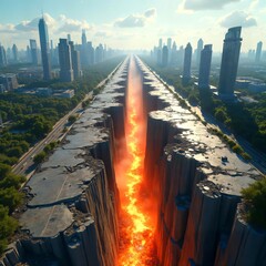 Earthquakes and lava in various forms And the ground conditions in different air
