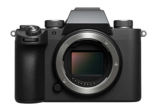 Mirrorless camera featuring a full-frame sensor and minimalist control dials