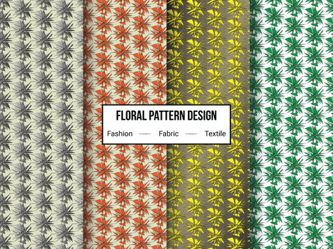 Big collection of Floral seamless vector patterns. Design 80-90s.
