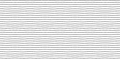 Fototapeta premium lined seamless pattern with hand drawn pencil textured thin stripes. Simple background in black and white colors. Bright abstract vector seamless wallpaper.