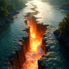 Earthquakes and lava in various forms And the ground conditions in different air