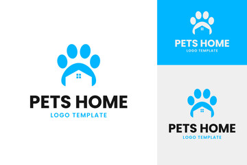 Pets home logo design template vector illustration