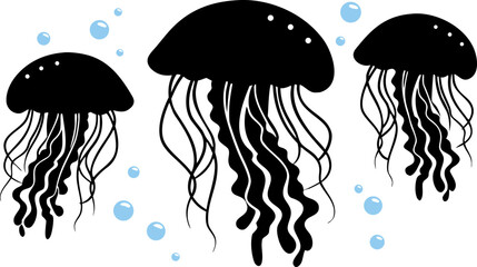 vector silhouette of a jellyfish (1).eps © Abdur Rahaman 