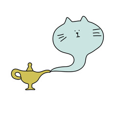 ランプの精なねこ