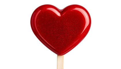 Mini Heart-Shaped Popsicle – Valentine’s Day Concept PNG"