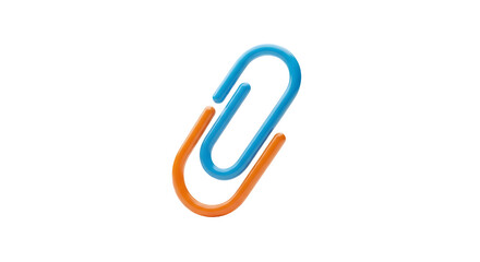 Obraz premium Blue and Orange Paperclip